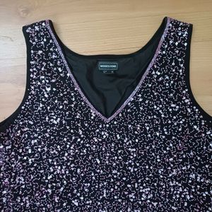 Heavy Pink Hand Sequin & Fine Bead Work Party Top