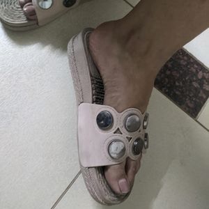 Light Pink Wedges Footwear