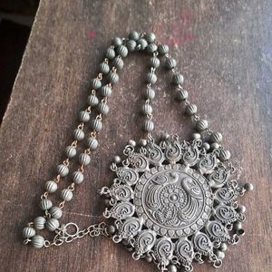 Vintage Peacock Chakra Necklace