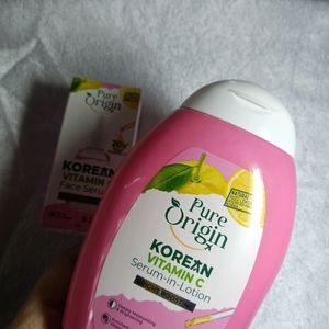 Pure Origin Face Serum And Body Lotion Combo