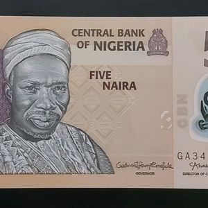 Nigeria 5 Naira UNC Polymer Banknote