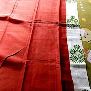 Malmal Block Print Saree