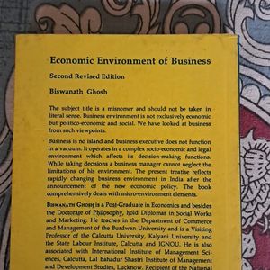 Economic Environment Of Business By Ghosh