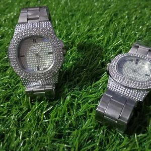 (Pack Of 2) Iced Out Diamond Watch 🔥