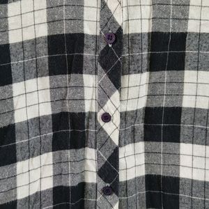 Black and White Buffalo Check  Shirt