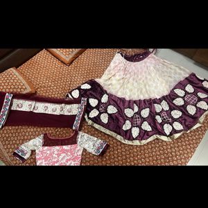 Wine Color Lehenga Choli Set