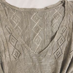 Vintage Crochet Vest V Neck Top