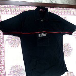 Men Pure Cotton Black T-shirt