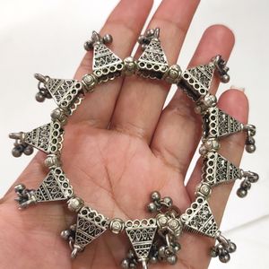 Silver Oxidized Kada