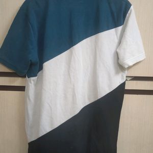 Premium Tri-Color Blue, White, and Black T-Shirt