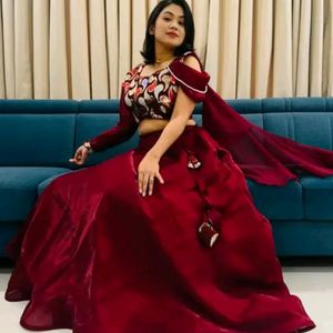 Maroon Trendy Lehenga Choli