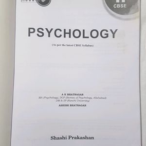 Psychology class 11 CBSE BOOK