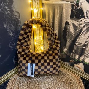 Mango Limited Edition Fur Bag Chess