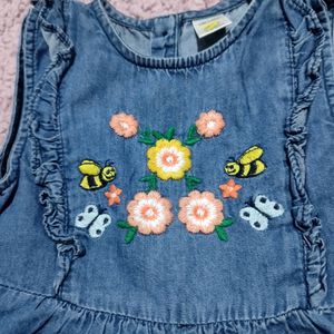 Denim Jumpsuit For Aged 0-6months