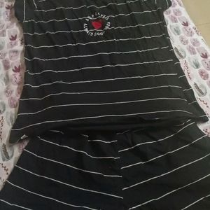 I Selling Black T.Shirt And Shorts,It Used