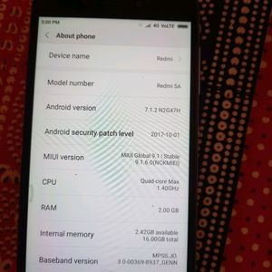 Redmi 5a Android Mobile