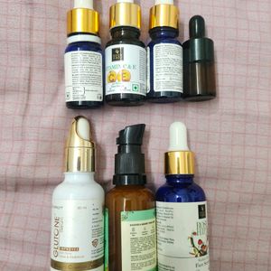 7 EMPTY serum Bottles