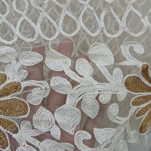 White Cotton Thread Work Net