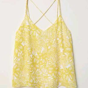 H&M Yellow Spaghetti Back Style strappy top