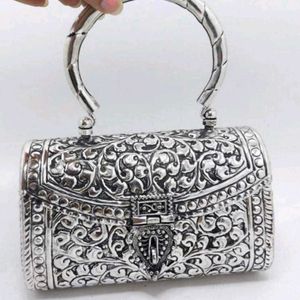 Hand Carved Antique German Silver Clutch Bags