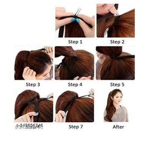 🆕Natural Black Ribbon ponytail Hair Extension