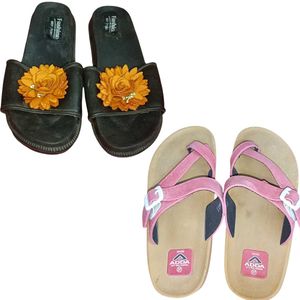 7no. Chappals For Womens Combo Of 2pcs