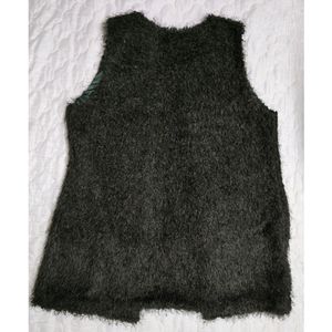 Clearance Sale!Dark Green fuzzy Half Cardigan