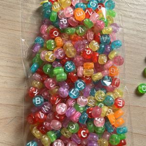 MULTICOLORED LETTER BEADS