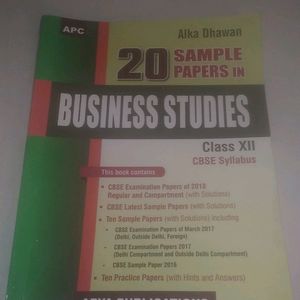 Class - 12 CBSE  Business Studies Sample Book