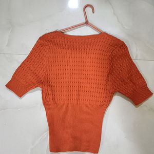 250rs Orange Wool Top