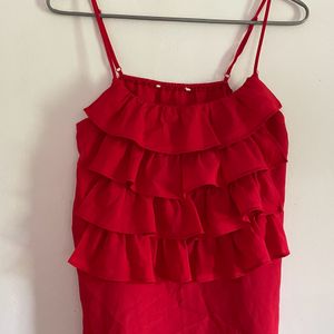 RUFFLED SLIP TOP