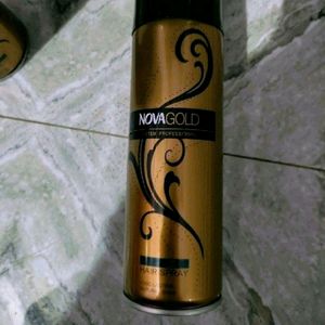 Nova Professional gold Hair Spray New Sealed No Co