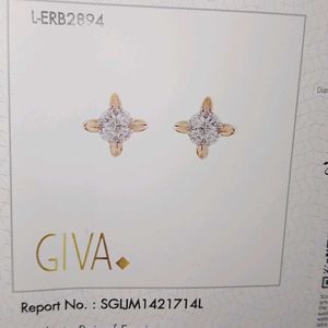 Giva Gold/Diamond Studs