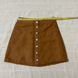 H&M Faux Suede Mini Skirt