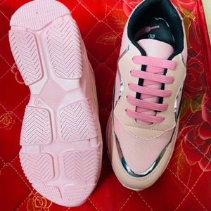 Pink Womens And Girls Sneakrrs