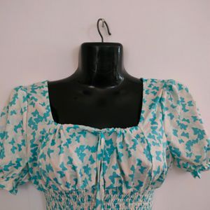 Blue Printed Top (Women's)