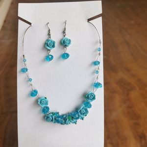 Beautiful Sky Blue Colour Jewellery Set