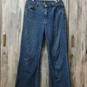 Blue Wide Leg Jeans