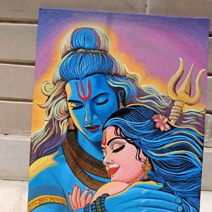 Shiv Parvati Canvas Painting