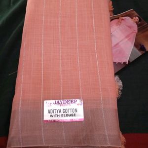 Office Wear Lenin Cotton Saree