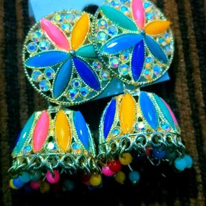 Letest Multicolour Jhumki Earring