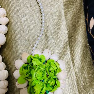 Floral Jewellery Set With Pearls 💚💚💛💛