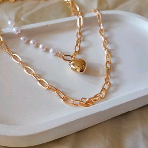 Pearl & Heart Necklace