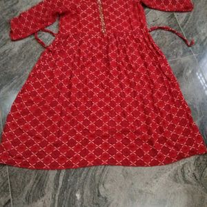 New Mirror Work Anarkali Kurti