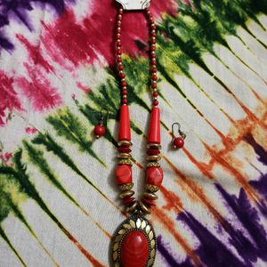 Beautiful Beads Red Jewel Set