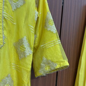 Women Yellow Palazzo Suit