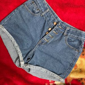 High Waist Denim Shorts