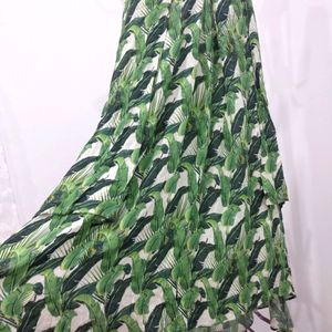 Leafy Printed String Dress