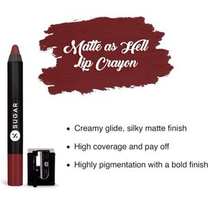 Sugar Matte As Hell Crayon Lipstick