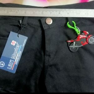 Branded Black Cotton Jeans For Boys